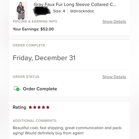 Gray Faux Fur Long Sleeve Collared Coat - Picture 3 of 16